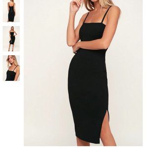 Lulus Black Bodycon Midi Dress